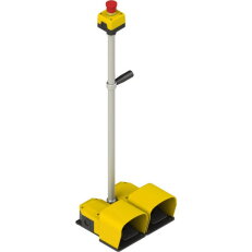 Dvojitý nožní spínač PG 13,5, plast, 1NO+1NC/1NO+1NC, žlutá PIZZATO PC2-32