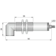 Optoelektronický senzor d18 mm AECO FT18SM-CBE 90 LC5