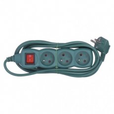 Prodlužovací kabel 3 zásuvky 3M s vypínačem ZELENÁ P1313Z Emos