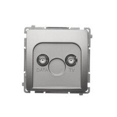 Zásuvka TV-DATA, typ F, DATA 1x vstup: 51000 MHz, Satén BMAD1.01/29