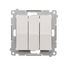 Trojité tlačítko 10AX, 250V~, bílé DP31.01/11