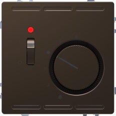 Pokojový termostat, Merten System D, 230V, mocca kovová, kov MEG5760-6052