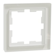 Rámeček Merten D-Life sklo jednonásobný, Crystal white, Sklo MEG4010-6520
