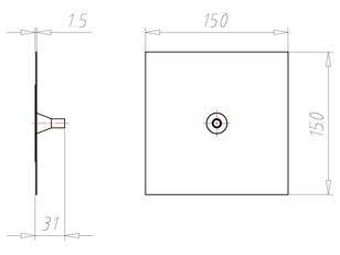 Manžeta vzduchotěsná pro kabely průměr 7,5-12 mm 150x150x30 mm KAISER 9059-46
