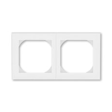 LEVIT Dvojrámeček s otvorem 55x55 bílá/ledová bílá ABB 3901H-A05520 01
