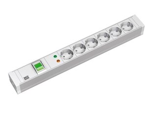 Bachman 333.605 19'' PVC 6xCEE7/3 1xswitch 1xOVP power 2,0m CEE7/7