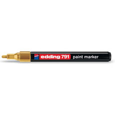 Permanentní pero, lakový popisovač s kulatým hrotem 1-2mm EDDING 791 zlatá