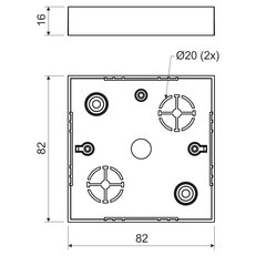 KRABICE LIŠTOVÁ, konfigurace HB, barva SUPERBÍLÁ/RAL9003 KOPOS LK 80/1_HB