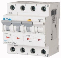 Chránič s jističem 6kA mRB6-6/3N/D/01-A 3+N D 6A 0.1A EATON 120673