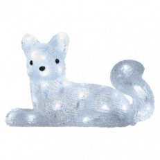 LED vánoční liška, 32cm, venkovní, studená bílá, s časovačem Emos