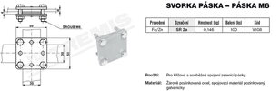 Svorka páska-páska M6 SR 2a (FeZn) TREMIS V108