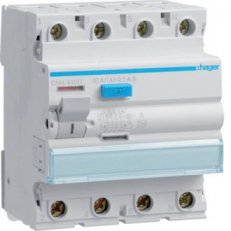 Proudový chránič 4 pól. 40A / 0,1 A, typ A/S, 6 kA /CN440J/ HAGER CNA440D