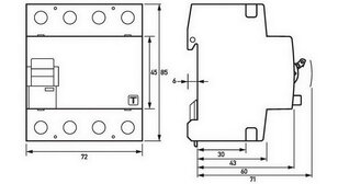 Proudový chránič DFS4 040-4/0,50-B SK 4P, 40 A, 0.50 A DOEPKE 09137998