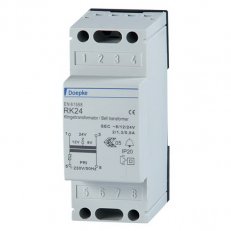 Zvonkový transformátor RK 24 RK 24, 2 A/1,3 A/0,6 A, 8V/12V/24V DOEPKE 09980654