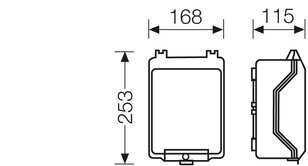 KV-Prázdná skříň, při vestavěné montážní desce 133x205x95 mm HENSEL KG 9002