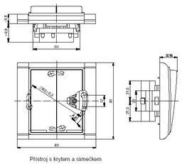 Kryt spínače ABB ELEMENT/TIME dělený bílá/ledová bílá 3558E-A00652 01