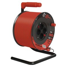 Prodlužovací kabel na bubnu 4 zásuvky 50M 1,5MM PVC SCHUKO s vypínačem Emos