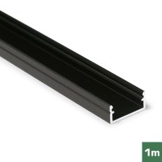 AL profil FKU13 J/S pro LED, bez plexi, 1m, černý elox FK TECHNICS 4739302