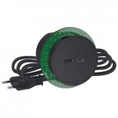 Unica System+ Stolní box XS s USB A/C 3.1A zápustný Antracit SCHNEIDER INS44009
