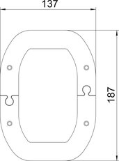 OBO WAGDM45 Stropní deska, pro ISSDM45, 185x135x2, čistě bílá Ocel