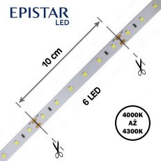 LED pásek 60LED/m 2835 IP65 4000-4300 K bílá 24V 20m FK TECHNICS 4739414-60