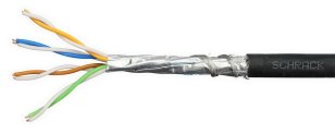 Kabel S/FTP Cat.6a 500 MHz 4x2xAWG23, LS