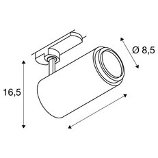 NUMINOS ZOOM M DALI, 3fázový spot bílý 20 W 2700 K 15-60° SLV 1006115
