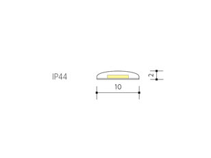 LED PÁSEK CW 12V 4,8W 10mm IP44 2835 studená bílá PANLUX PN13200012