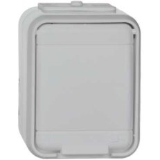 Zásuvka SCHUKO ELSO AQUA-TOP 250V, 16A, IP44, světle šedá 455009