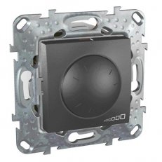 Unica Stmívač otočný 40-1000W vč.montážního rámečku Grafit SCHNEIDER MGU5.512.12