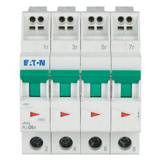 PLI-D6/4 Jistič PLI (bezšroubové svorky nahoře) char D 4-pólový 10kA 6A 101366