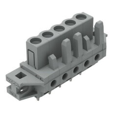 Pružinová svorkovnice THT rovná 5 mm šedá 5pól. WAGO 232-135/031-000
