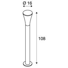 ALPA CONE 100 stojanova kamena sediva 230V E27 24W IP55 SLV 228925