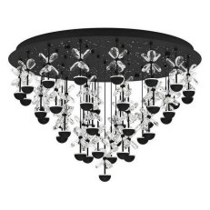 Stropní svítidlo PIANOPOLI 2 LED černá/kříšťál 43X1,8W IP20 EGLO 390276