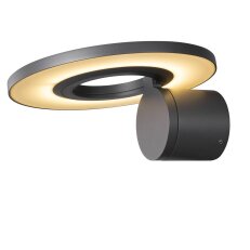 I-RING nástěnné přisazené svítidlo, 9,2 W, 3000 K, antracit SLV 1007236