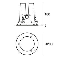 Downlight GUARDIAN-RX 5 18WAC+AL+HC GG LINEA LIGHT 76836W50