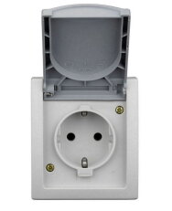 Nástěnná zásuvka SCHUKO, bezšroubové svorky, IP54 SCHRACK EV211001--
