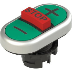 Trojité tlačítko d22mm, plast, chrom, IP67 PIZZATO E21PTRS9AABB