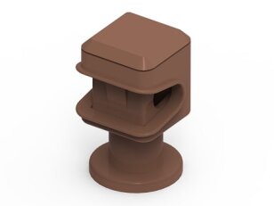 Plastový držák vedení průměr na drát 8mm, závit M6, hnědý, plast GROMTOR 310218