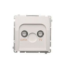 Zásuvka TV-DATA, typ F, DATA 1x vstup: 51000 MHz, bílá BMAD1.01/11