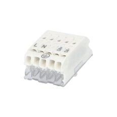 Svorkovnice SLK X/5 +E-SCHR (L-N-E-DA+-DA-)pro svítidla, bezšroubová,PC/88168808