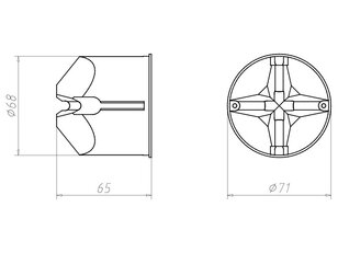 Krabice vzduchotěsná bezhalogen hl. 65mm, do dutých stěn KAISER 9066-77