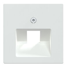 Centrální deska, Merten System M, RJ45, jednoduchá, active white, lesklý plast