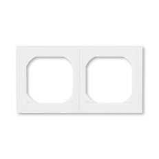 LEVIT Dvojrámeček s otvorem 55x55 bílá/bílá ABB 3901H-A05520 03