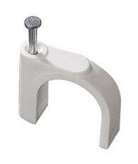 Kabelová objímka bílá s hřebíkem pro průměr kabelu 3,5 mm    KAOH  3,5
