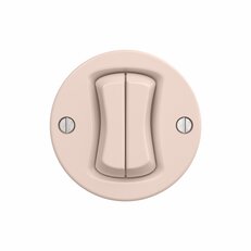 Dvojitý schodišťový vypínač GREENLUX KLIKLAP R/V2/66 Old pink, řazení 6+6