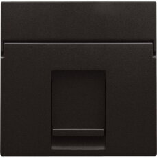 Středový kryt datazásuvky 1xRJ-DARK BROWN NIKO 124-65100