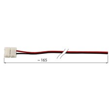 Připojovací konektor jednobarevných LED pásků 8 mm, 2 piny, pro 120x3528
