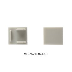 McLED ML-762.036.43.1 Koncovka s otvorem pro AG, AR, AS, stříbrná barva, 1ks