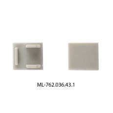 Koncovka s otvorem pro AG, AR, AS, stříbrná barva, 1ks MCLED ML-762.036.43.1